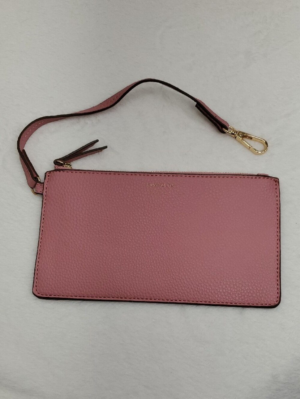 Anne Klein Pink Leather Wristlet Clutch